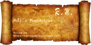 Réz Magdolna névjegykártya