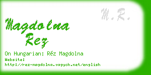 magdolna rez business card