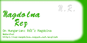 magdolna rez business card